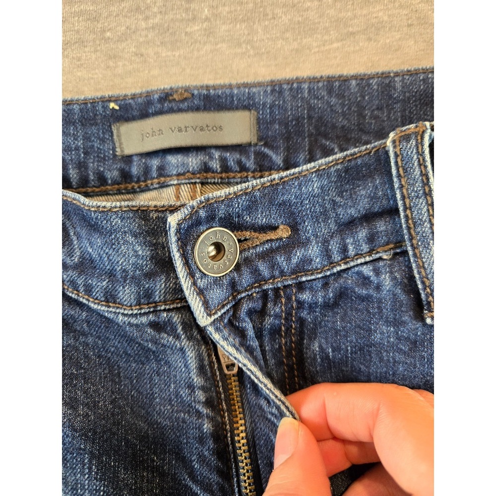 John Varvatos Jeans Mens 30x30 Blue JV 702 Slim Fit Denim Dark Wash 5-Pocket - Picture 6 of 13